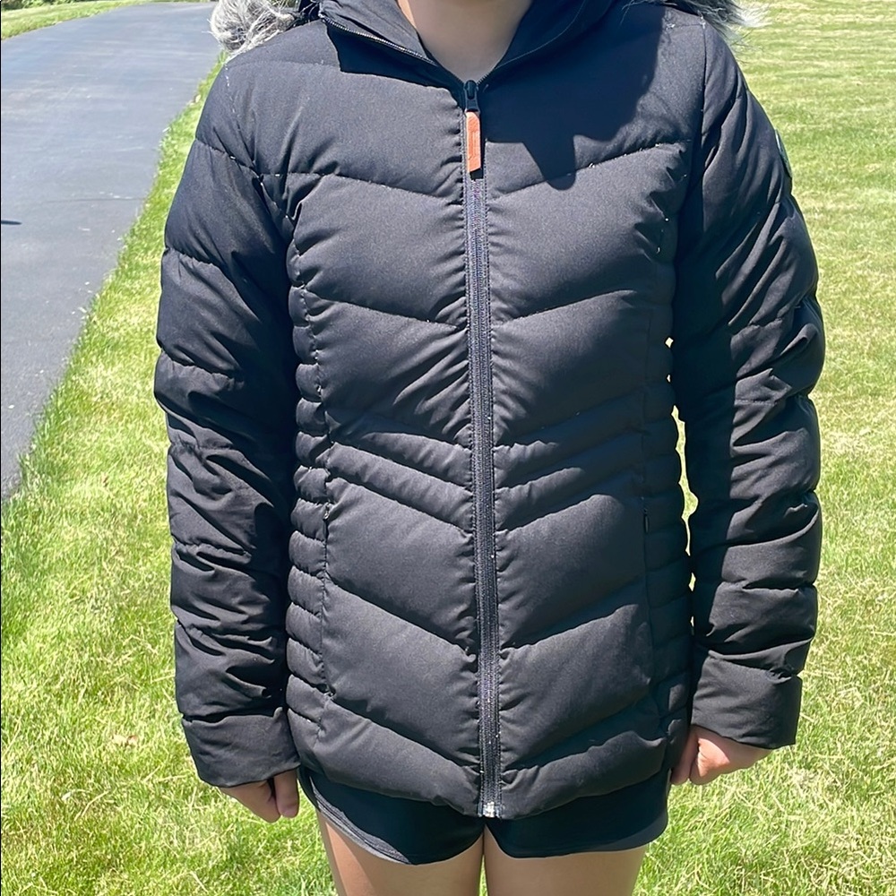 Kids Black Puffer Jacket